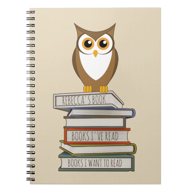 Hibou et pile de livres (Devant)