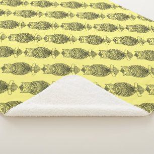 Hibou (jaune) - Plaid Sherpa