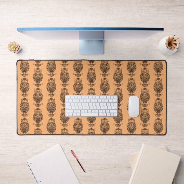 Hibou (orange) - Dessous de bureau (Bureau 1)