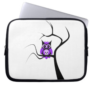 Hibou pourpre de crâne de sucre dans le sac de