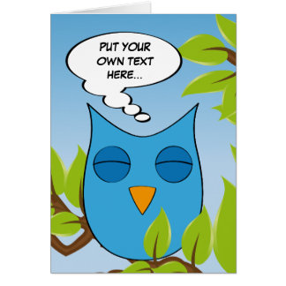Hibou rêvant personnalisable - couleurs multiples