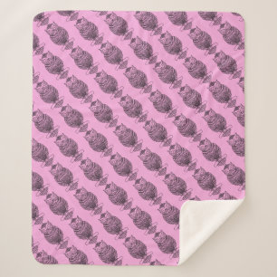 Hibou (rose) - Plaid Sherpa