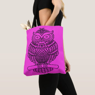Hibou (rose) - Sac fourre-tout