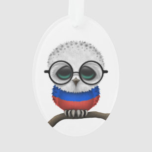 Hibou russe ringard personnalisable de bébé chic
