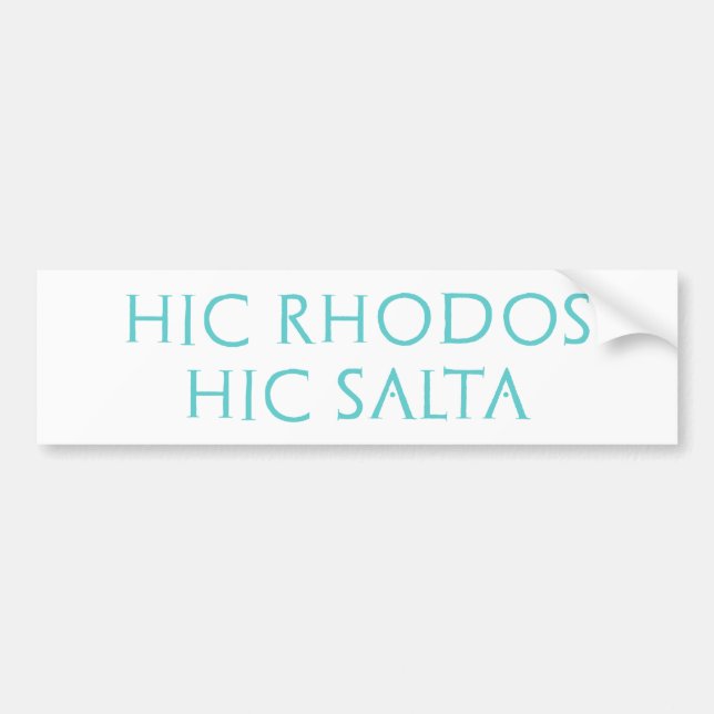 hic rhodos hic salta autoaufkleber (Vorne)
