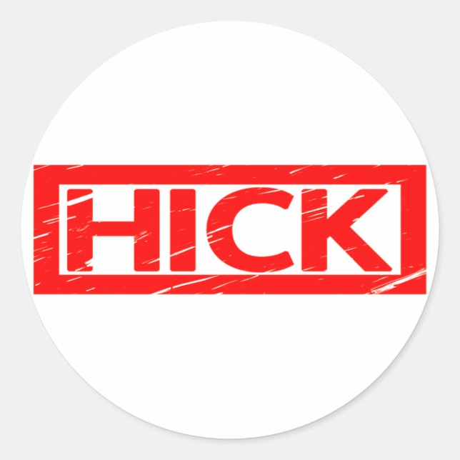 Hick Briefmarke Runder Aufkleber (Vorderseite)