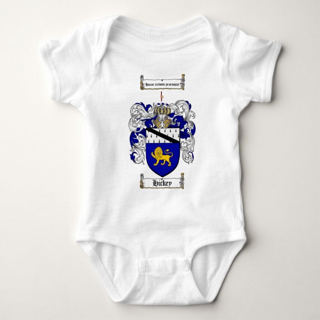 HICKEY FAMILIENWAPPEN - HICKEY WAPPEN BABY STRAMPLER (Vorderseite)