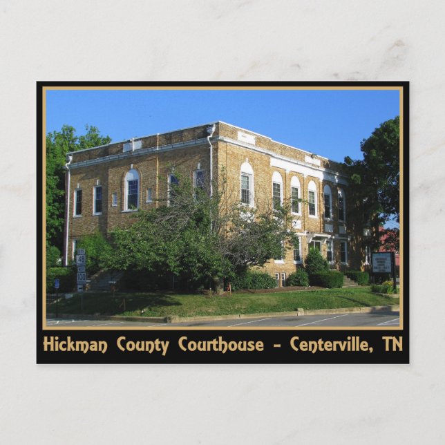 Hickman Landkreis Courthouse - Centerville, TN Postkarte (Vorderseite)