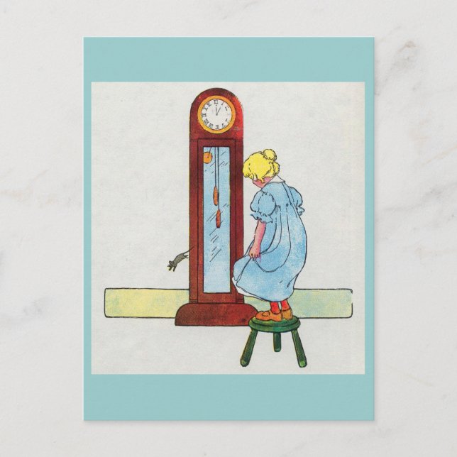 Hickory, Arschloch, Dock! Die Maus lief die Uhr ho Postkarte (Vorderseite)