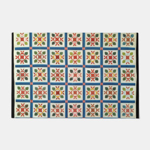Hickory-Blatt-Freundschaftsquilt Fußmatte