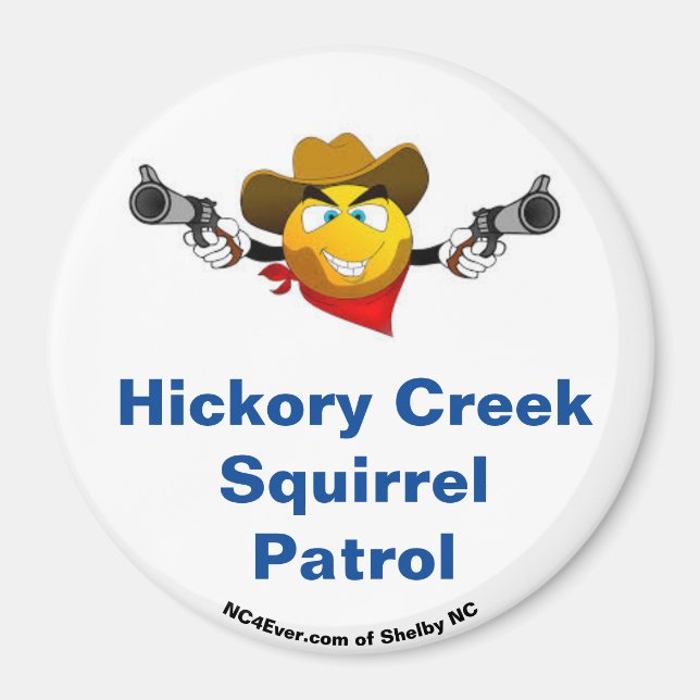 Hickory Creek Eichhörnchen Patrol Fun Kühlschrank Magnet (Vorne)