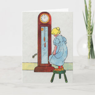 Hickory, Dickory, Dock Mutter Gänse Kinderzimmer R Karte
