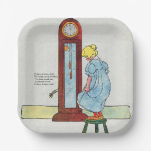 Hickory, Dickory, Dock Mutter Gänse Kinderzimmer R Pappteller