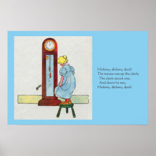 Hickory, Dickory, Dock Mutter Gänse Kinderzimmer R Poster