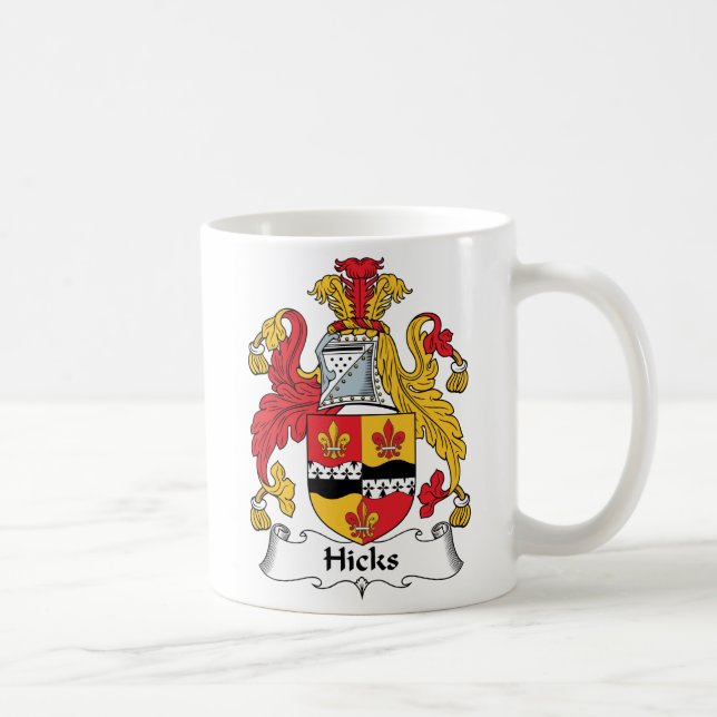 Hicks-Familienwappen Kaffeetasse (Rechts)