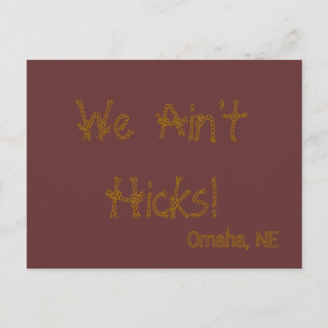 Hicks, Wir sind keine Postkarte (Vorderseite)