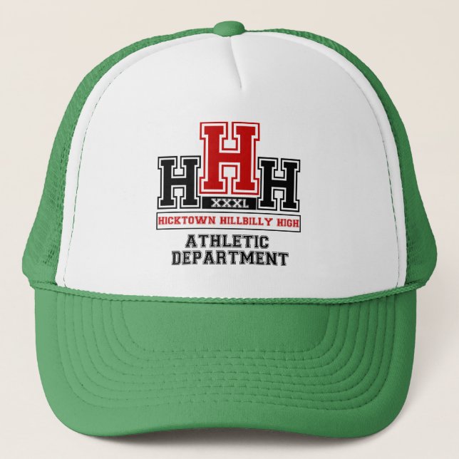 Hicktown Hinterwäldler Highschool für Truckerkappe (Vorderseite)