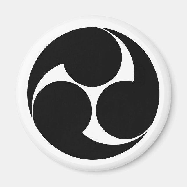 Hidari mitsudomoe, Japan Magnet (Vorne)