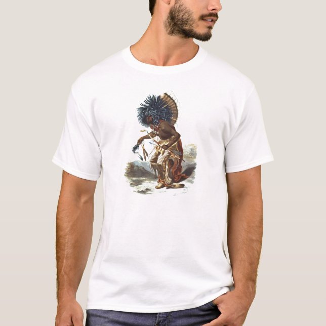 Hidatsa Krieger 1839 T-Shirt (Vorderseite)