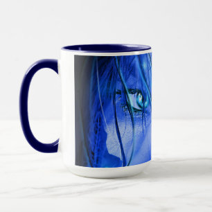 HIDDEN ANGST BLAUE MÄDCHEN MIT SKULL TASSE