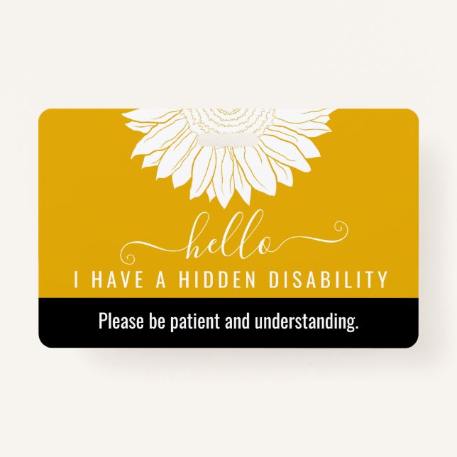 hidden disability awareness ausweis (Vorderseite)