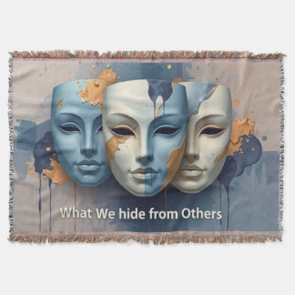 Hidden Emotions - Contemporary Surreal  Mask  Decke