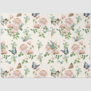Hidden Faidies Bloral Blush Pink Dragonfly Butterf Seidenpapier