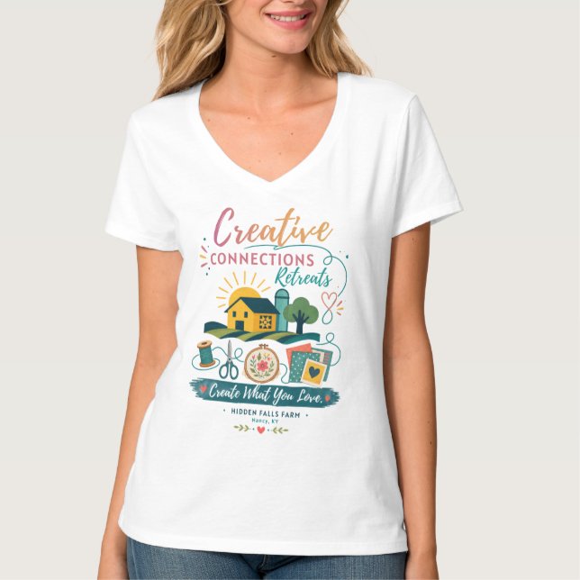 Hidden Falls Farm - Creative Connections T-Shirt (Vorderseite)