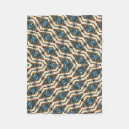 Hidden Garden Design Blau Fleecedecke