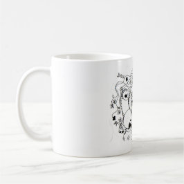 Hidden in the garden. - Ink drawing Kaffeetasse