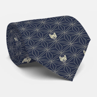 Hidden Shiba Inu Kamon Design Krawatte