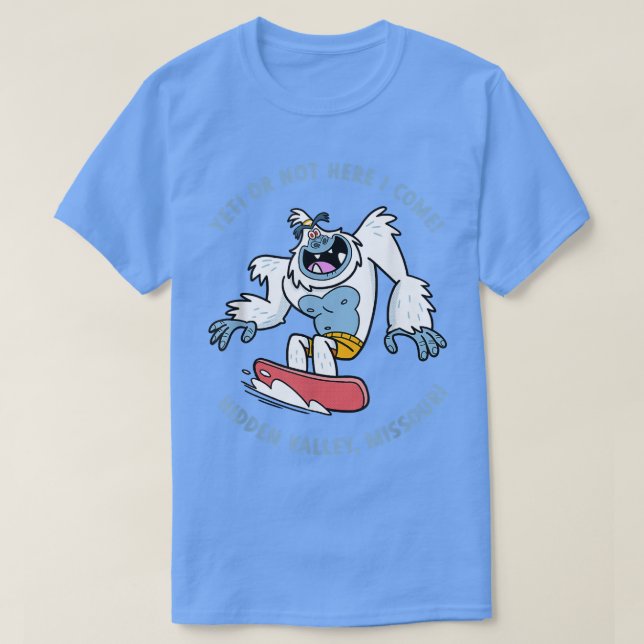 Hidden Valley, Missouri Yeti Snowboarding Vacation T-Shirt (Design vorne)