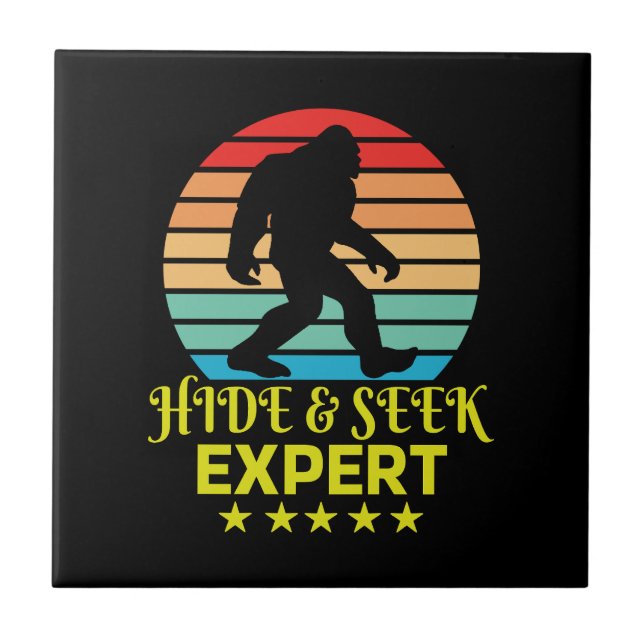 Hide and Seek Experte Bigfoot Funny Fliese (Vorderseite)