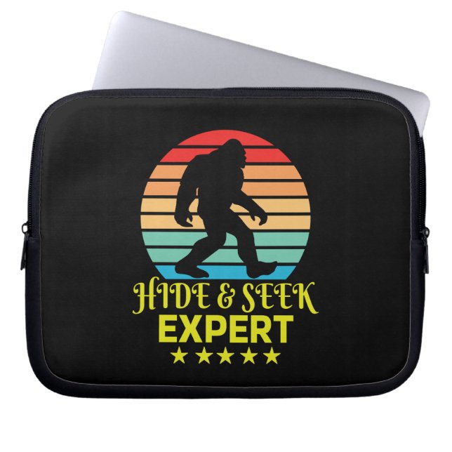 Hide and Seek Experte Bigfoot Funny Laptopschutzhülle (Vorderseite)