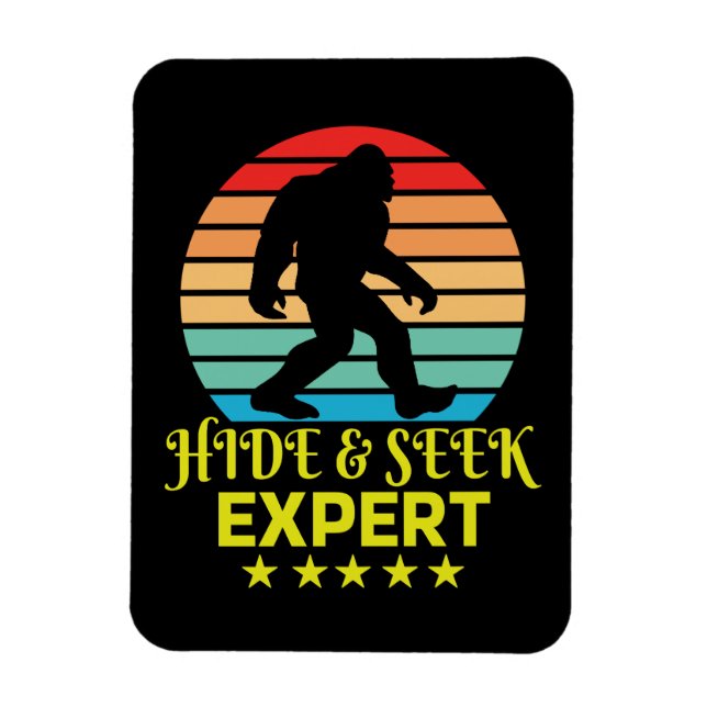Hide and Seek Experte Bigfoot Funny Magnet (Vertikal)