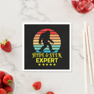 Hide and Seek Experte Bigfoot Funny Serviette
