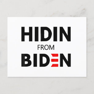 HIDEN VON BIDEN lustige Meme politische Joe Campai Postkarte