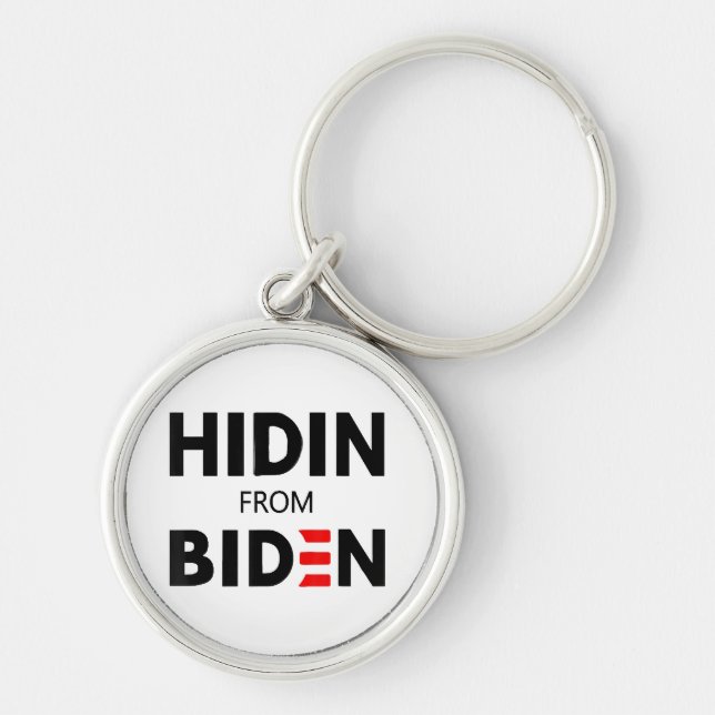 HIDEN VON BIDEN lustige Meme politische Joe Campai Schlüsselanhänger (Vorne)