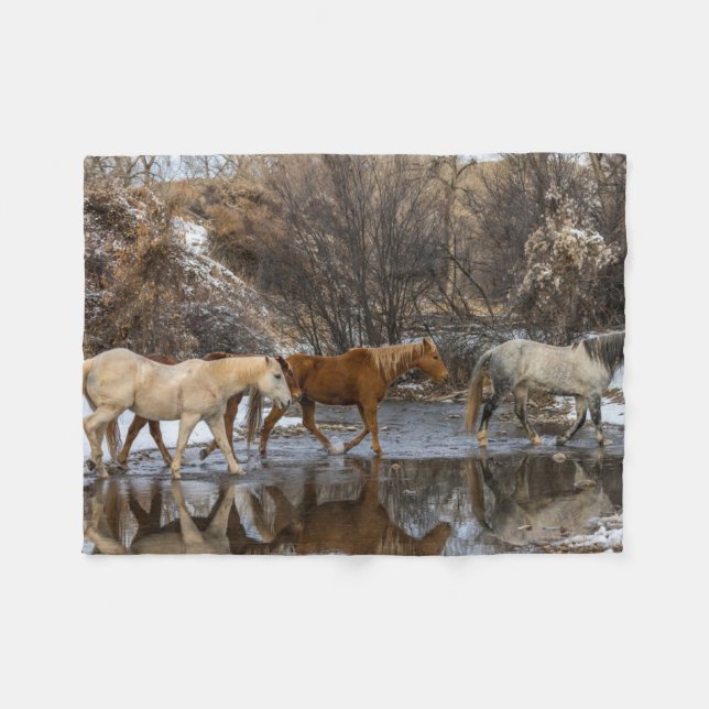 Hideout Horse Ranch Fleecedecke (Vorderseite (Horizontal))