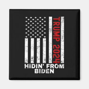 Hidin von Biden Kids Men Trump Flag gegen Joe Bide Magnet