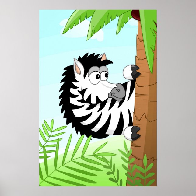 Hiding Zebra Poster (Vorne)