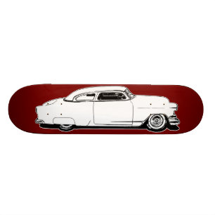 Hieb SpitzenChevy Schwarzes, Weiß, rote grafische Skateboard