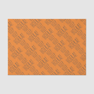 Hiep Hiep Hoera Orange Balloon Dutch Birthday Seidenpapier