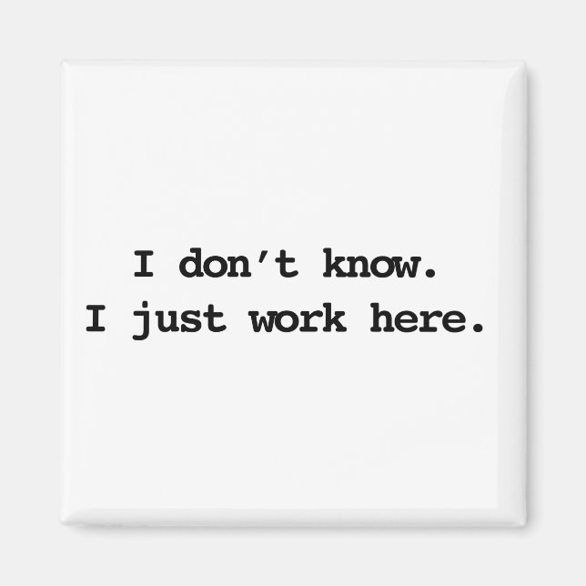 hier arbeiten magnet (Vorne)