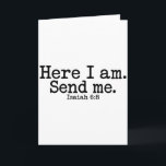 Hier bin ich Herr, sende mich T Christlicher Glaub Karte<br><div class="desc">Hier bin ich Herr,  sende mich T Christlicher Glaube Religion</div>
