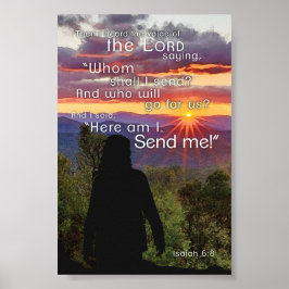 Hier bin ich Lord, Christlich als "Bible Verse Ges Poster