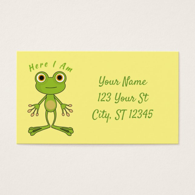 Hier bin ich niedlich Frosch Thunder_Cove (Vorderseite)