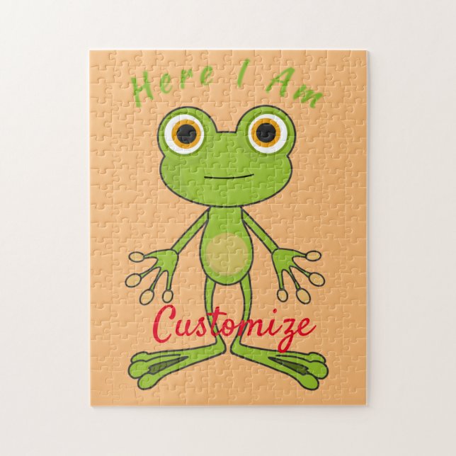 Hier bin ich niedlich Frosch Thunder_Cove (Vertikal)