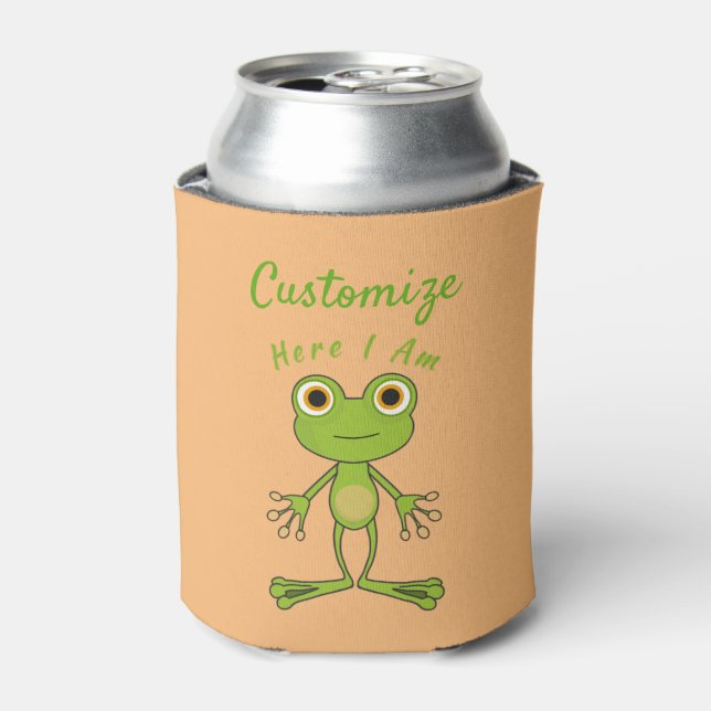 Hier bin ich niedlich Frosch Thunder_Cove Dosenkühler (Kanne Vorderseite)
