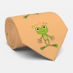 Hier bin ich niedlich Frosch Thunder_Cove Krawatte